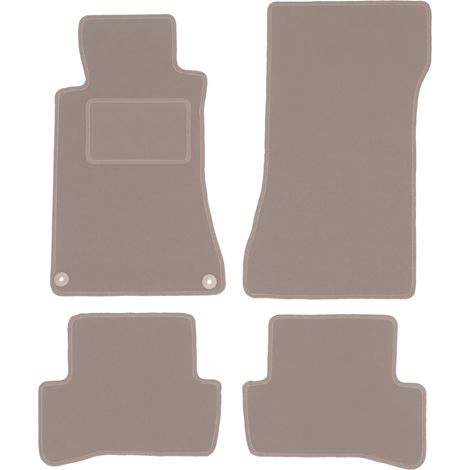 Alfombrillas de terciopelo para Mercedes C W203 berlina, familiar (2000-2008) beige (1/5)