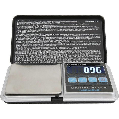 Mini balance numérique portable de haute précision, idéale pour la cuisine et les bijoux, précision de pesée 200 g / 0,01 g (1/4)