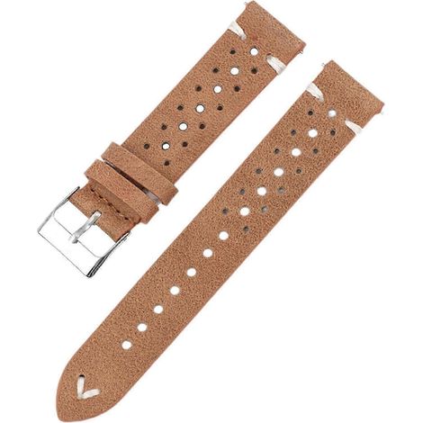 Lederarmband für Uhren, Uhrenzubehör, Schnellverschluss-Uhrenarmband, Armbanduhrarmband-Khaki 24mm (1/5)