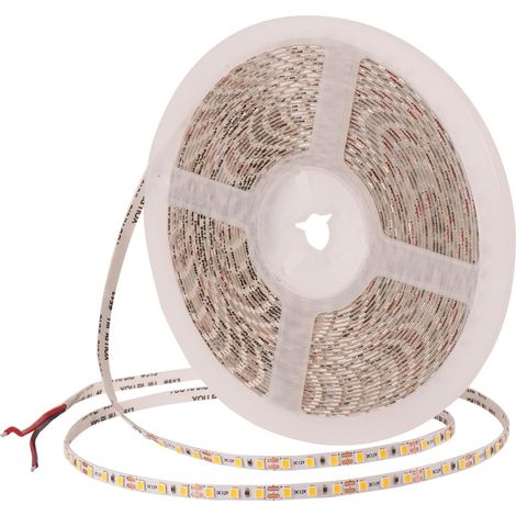 12V Ruban LED Bande 3000K lumineuse LED, 10m Autocollant Bandeau LED de 8mm de largeur, Super Lumineux Light Strip 120LEDs/m pour Escalier, Chambre, Noël, Fête, etc(sans alimentation) (1/5)