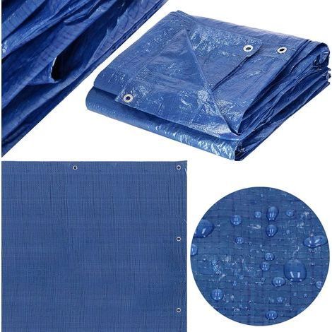 TAISHENGDA-Bâche à œillets 2 x 3 m, idéale pour les bacs à sable, les cheminées en bois et le mobilier de jardin, PE 130 g/m² (1/5)