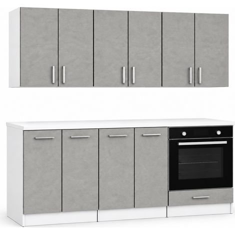 ROE Furniture zestaw kuchenny 180 cm - Beton (1/5)