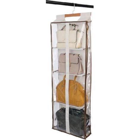Sac de rangement suspendu transparent, idéal pour les sacs à main à fermeture éclair, les jouets, les pelotes les chapeaux, etc. (1/5)