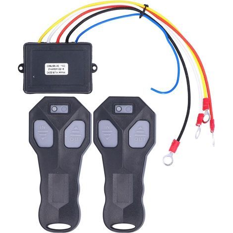 Wireless Winch Remote Control, 2 Pieces 434MHz 12V Electric Replacement Wireless Winch Remote Control for Truck ATV Universal (1/4)