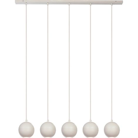 [GEBRAUCHT] B-Ware Helam Midway Hängeleuchte Pendelleuchte Lampe 5 Flammig Länglich Sandfarben Spot (1/2)