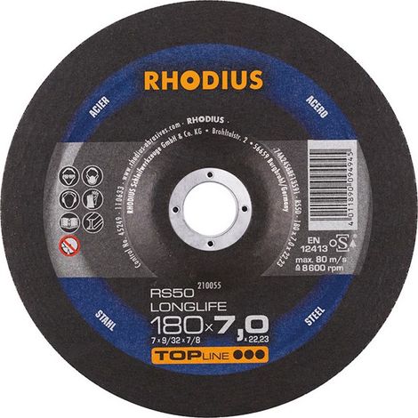 Disk Coppettazione Rs50 180 X 7,0 Millimetri In Acciaio Rodio (A 10) (1/2)
