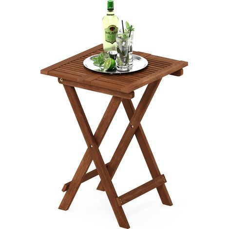 Table Pliante, Huile de Teck, Naturel, One Size, Bois (1/5)