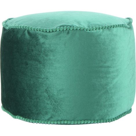 Pouf Rotondo Taj Mahal in Velluto Blu (1/3)