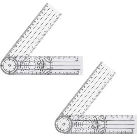 BUNTHAUS Ensemble de 2 Goniomètres pour Kinésithérapie Médicale Règle de Mesure Multi-Angle Idéal pour la Thérapie Sportive (1/5)