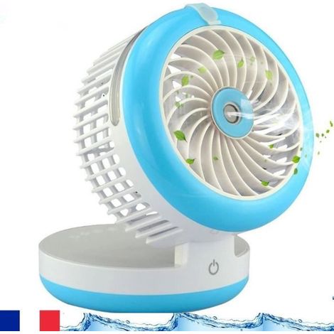 Mini ventilateur Powerbank Humidificateur puissant Brumisateur Portable et Rechargeable + Support Téléphone Portable +mini mirr (1/3)