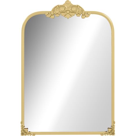 Specchio da parete barocco 60 x 87 cm con cornice in metallo dorato (1/5)