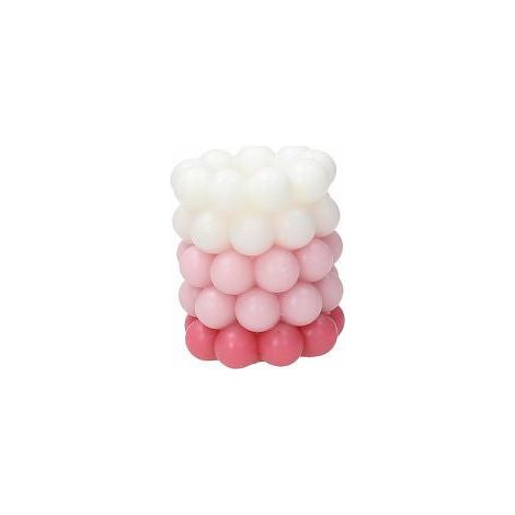 Tognana Candela Cilindro Lux Bubble H 10 Cm Rosa