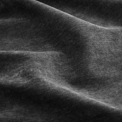 Canapé noir en tissu corduré, idéal pour le salon. Peut être utilisé comme lit de jour. (1/5)
