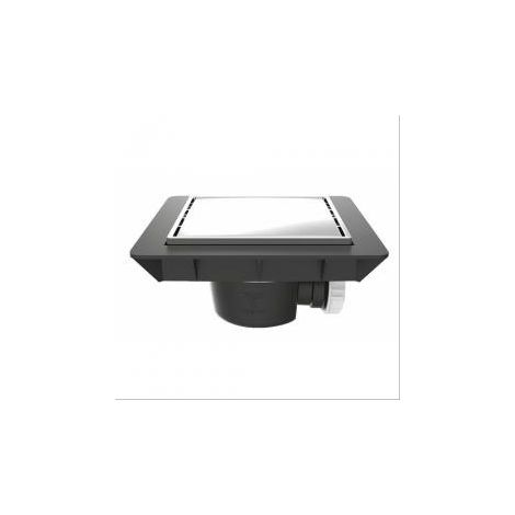 Bonde de sol extra-plate pour douche à carreler Quadratto grille métal