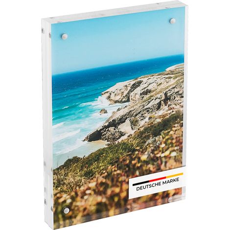 HMF 46972 Magnetischer Bilderrahmen aus Acrylglas, 10,5 x 15 x 1,5 cm, Transparent (1/5)