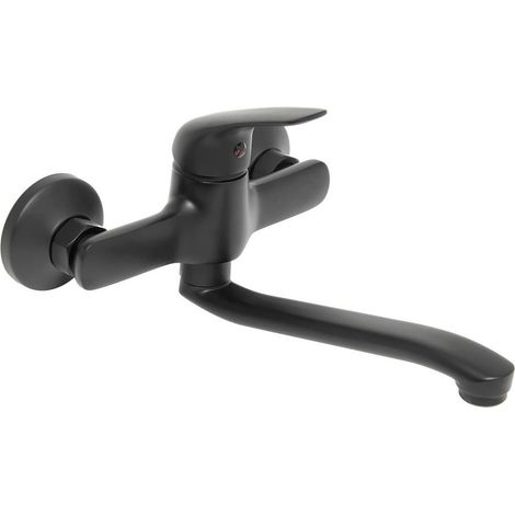 S-Line Pro mitigeur de lavabo avec bras pivotant noir mat SIKOBSLPRO261C