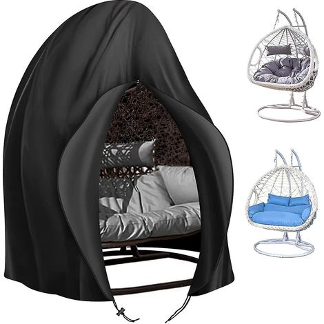 Housse imperméable pour fauteuil suspendu en tissu Oxford, coupe-vent et anti-UV, style balançoire en rotin. (1/5)