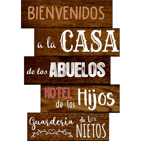 Signes Grimalt Placa De Metal Adorno Pared Adorno Pared Casa Abuelos Placas Metal Marrón 1x21x30cm 33616