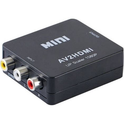 Convertisseur RCA vers HDMI, Adaptateur AV vers HDMI, Convertisseur Vidéo Audio Composite RCA 1080P CVBS av /PS2/SNES/VHS/Xbox/PS4/TV/DVD/Wii/Supportant PAL/NTSC (1/5)