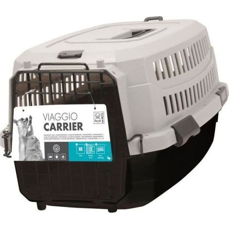 M-PETS Caisse de transport Viaggio Carrier M - 68x47,6x45cm - Noir et gris - Pour chien (1/2)