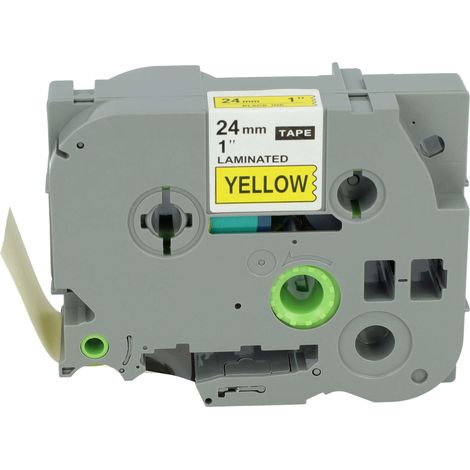 vhbw Label Tape Replacement for Brother TZ-651, TZE-651 for Label Printer 8m x 24 mm, Black on Yellow (1/4)