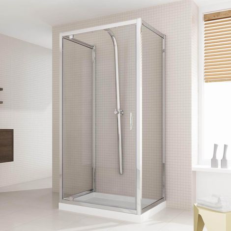 Box Doccia 3 Lati 70x75x70 cm 1 Anta Battente in Cristallo Trasparente 6mm H198 Fosterberg Aalborg Trio (1/5)