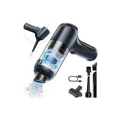Akku-Handstaubsauger, tragbarer und wiederaufladbarer 3-in-1-Autostaubsauger mit Staubentfernung, Gebläse und Pumpe, 5,5 kPa