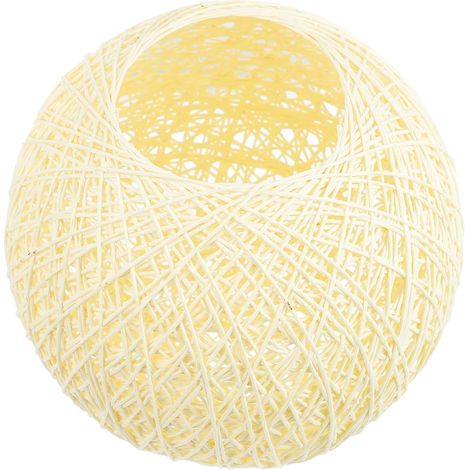 Abat-Jour Globe Tissé en Rotin 20 CM pour Lampe Suspendue Décoration Salon Beige Naturel (1/5)