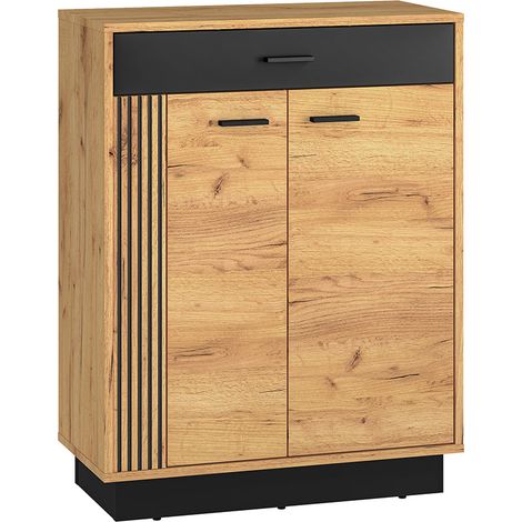 Mueble zapatero 2 puertas abatibles 1 cajón Nilo Madera (1/4)