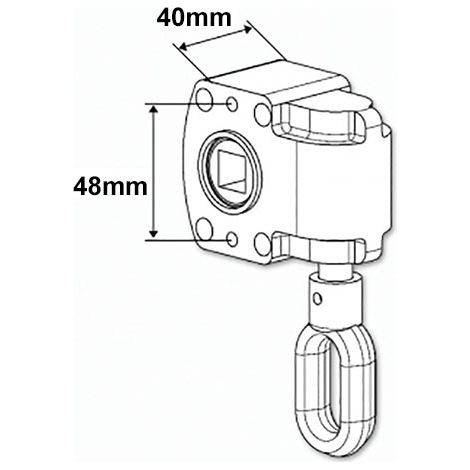 Treuil Store Banne 1/9 - Carré 13mm - 19Nm - Blanc - MITJAVILA