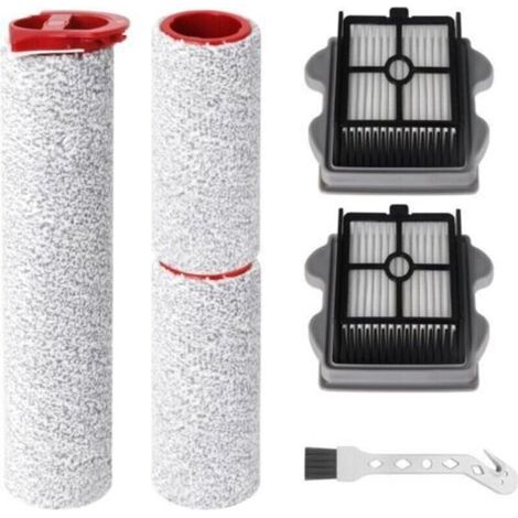 Rouleau à Brosse et Filtre Kit d'accessoires pour Roborock Dyad Pro/Dyad Pro Combo Aspirateur Laveur sans Fil (3 rouleau à brosse, 2 filtres, 1 brosse de nettoyage) (1/4)