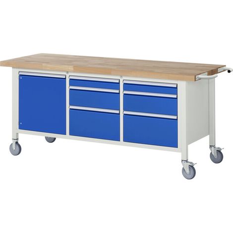 Etabli mobile brut Modèle 8570 LxPxH 2000x700x880mm