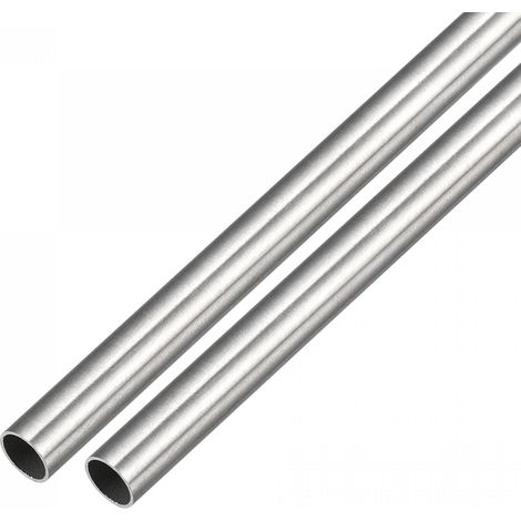 Sourcing Map - Lot de 2 tubes droits en acier inoxydable 304 pour l'ameublement et la machinerie, 7