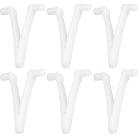 6pcs Piscine d'approvisionnement Papillon v Clip pour Piscine Spa Brosse Feuille râteau Feuille Skimmer tête d'aspirateur pour Nettoyage de Piscine (1/4)