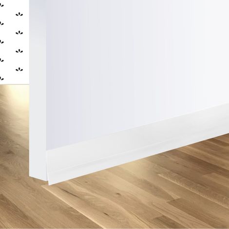 Burlete bajo puerta PVC blanco, 40mm x 100cm, aislamiento eficaz, fácil instalación - MARCA