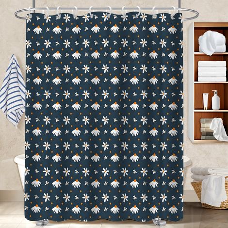 Rideau douche imperméable polyester 180x180 fluide rideau séchage rapide pour rafraîchir sa salle de bain (1/5)