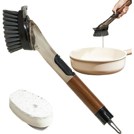 Dispenser Brush Kitchen Sink Scrubber Household Soap