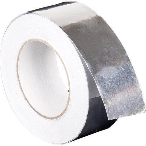 TrAdE Shop Traesio - Set 6 Pezzi Rotoli Rotolo Nastro Adesivo Imballaggio Alluminio Argento Sicurezza -