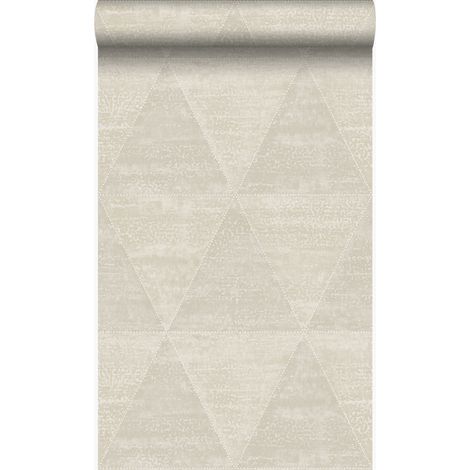 papier peint triangles métalliques vieillis, altérés et touchés beige  - Origin Wallcoverings (1/5)