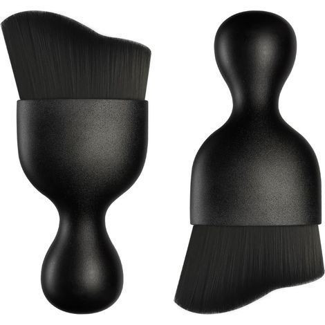 Noires，2 Brosses Nettoyage Voiture pour Intérieur, Brosse à Épousseter Douce pour Nettoyer L'intérieur de la Voiture, Les Claviers D'ordinateur, Les Écrans de PC, Les Appareils Photo, etc