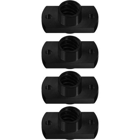 4 Pièces D'écrous de Vis-mère T8 en Plastique Pom Noir pour Imprimante 3d, Design Robuste et Silencieux, Accessoires Essentiels pour Équipements Industriels (1/5)