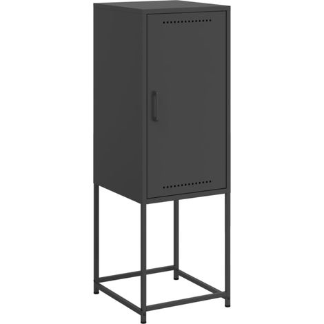 Credenza cassettiera cassettiera mobile contenitore organizer cucina soggiorno soggiorno alto 36 x 39 x 107 cm acciaio nero 020034913