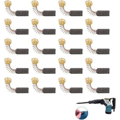 SJLERST 20pcs Balais de Charbon Moteur Pièces de Rechange Universelles d'outil Électrique pour Meuleuse d'angle Ponceuse Orbitale (1/5)