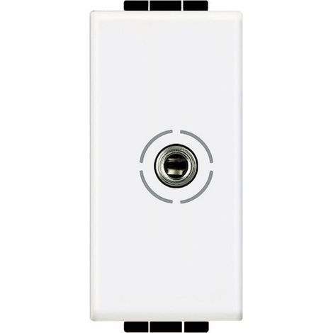 Connecteur jack femelle 3.5 mm Livinglight A visser Blanc 1 module BTICINO N4280