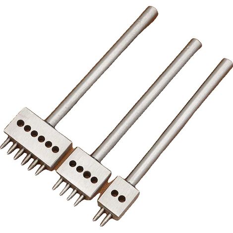 Lederlocher-Werkzeugsatz, Stahlkonstruktion, vielseitig für DIY-Projekte, 5mm Silber (1/2)