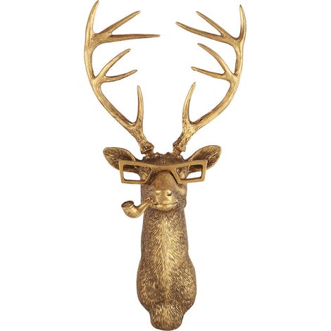 1 Tête de cerf géométrique, résine écologique, détails réalistes, antilopes détachables, décoration murale salon bureau (1/5)
