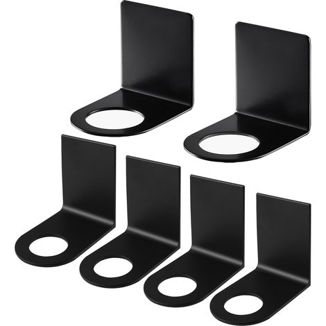 Lot de 6 supports muraux en acier inoxydable pour distributeur de savon et shampoing, accessoires de salle de bain et cuisine (1/5)