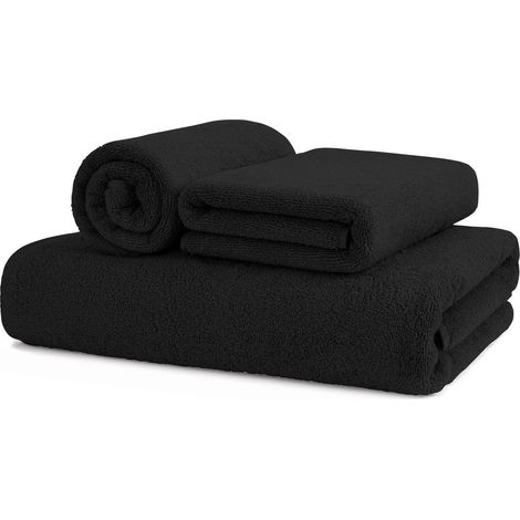 Asciugamani Salvietta Bagno In Morbida Spugna Modello Sophie Colore Nero, misuraTelocoloreNero (1/4)