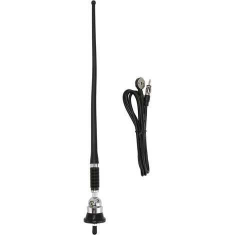 Antenne Radio Voiture Universelle AM/FM avec Amplificateur Intégré en Caoutchouc Souple pour Véhicule et Camion (1/5)