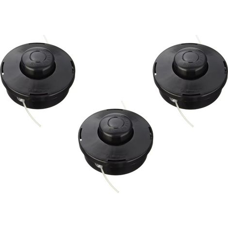 Lot de 3 têtes de coupe universelles en PP noire, fil automatique sans démontage (1/4)